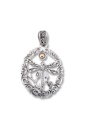 Samuel B. Filigree Dragonfly Pendant in Silver And Gold at Nordstrom Rack