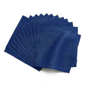 Solino Home Linen Cocktail Napkins - Athena, 6 x 6 in Royal Blue at Nordstrom, Size Small