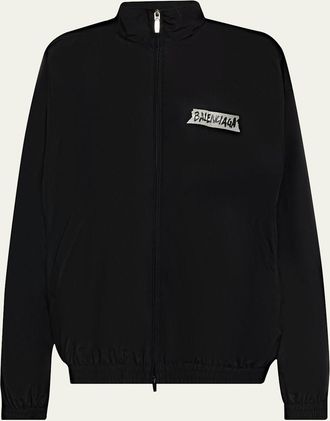 Balenciaga Mens Masking Tape Track Jacket