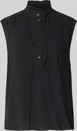 Soyaconcept Blusentop mit R&uuml;schenkragen Modell RADIA in BLACK, Gr&ouml;&szlig;e XXL