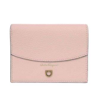 Ferragamo Black Pink Leather Wallet (Bi-Fold) (Pre-Owned)