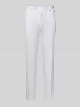 HUGO BOSS Slim Fit Hose aus Baumwoll-Mix Modell H-GENIUS in Weiss, Gr&ouml;&szlig;e 46