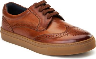 Base London Clapton Leather Mens Burnt Tan Brogues Shoes - Size UK 10