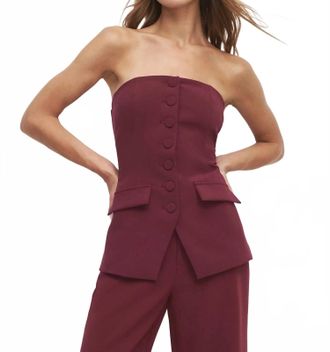 Favorite Daughter Dream Phoebe Bustier Top In Vino