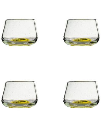 10 Strawberry Street Set of 4 Yellow La Ruta Tequila Taster Copitas