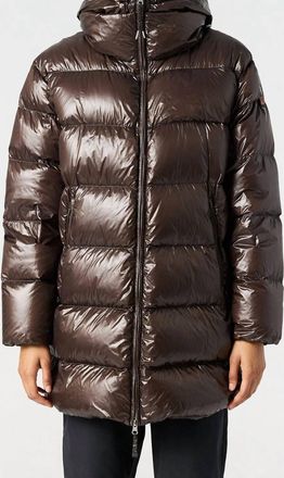 Parajumpers Ivonne Long Down Jacket In Earth Brown
