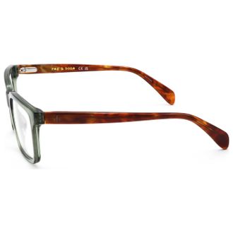 Rag & Bone RNB7053G1ED53 Mixed-Material Rectangle Eyeglasses - Green