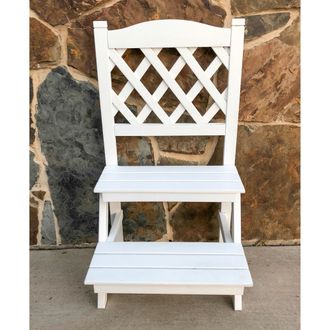 International Caravan Inc Royal Fiji Acacia 2-Tier Trelis Plant Stand