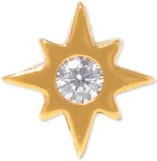 Girls Crew Star Bright Single Flat Back Earring in Gold at Nordstrom