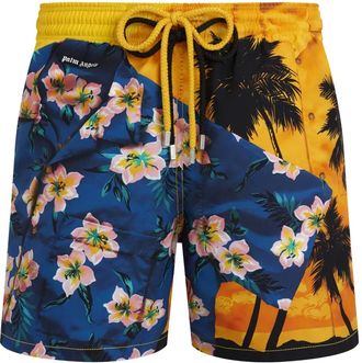 Vilebrequin x Palm Angels Costume da bagno Hawaiin Mix - Blu