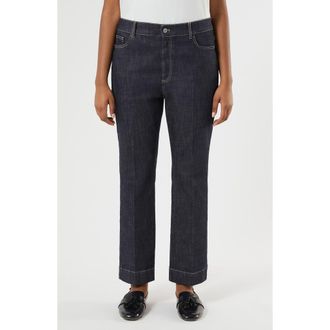 Marina Rinaldi Flared Cropped Jeans in Midnight Blue at Nordstrom, Size 16W