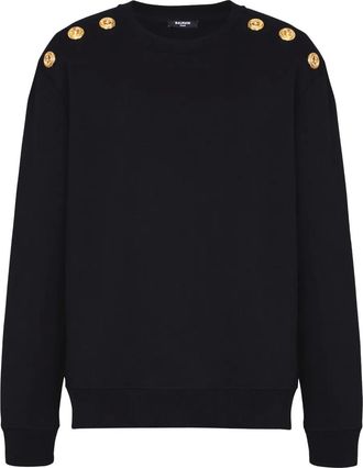 Balmain Maglione in jersey - Nero
