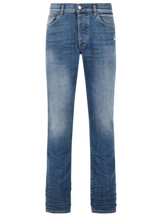 Amiri Stack blauwe katoenen jeans