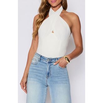 VICI Collection Al Fresco Knit Halter Top in Cream at Nordstrom, Size X-Large