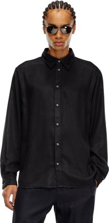 Diesel Fluid shirt with logo embroidery - Shirts - Man - Black