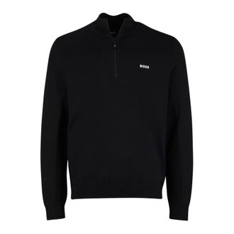 HUGO BOSS Truien & Vesten, Heren, Zwart, M, Wol, Momentum-X Half Zip
