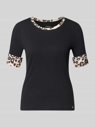 Marc Cain Regular Fit T-Shirt mit Animal-Print in Black, Gr&ouml;&szlig;e 34