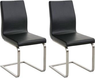 Clp Clp - Set De 2 Sillas De Comedor Belfort En Polipiel Negro