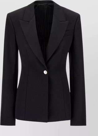 The Attico wool blazer with peak lapels and slit