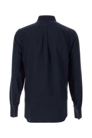 Dolce & Gabbana Mens Blue Crepe Shirt Bluscurissimo5 Camicie