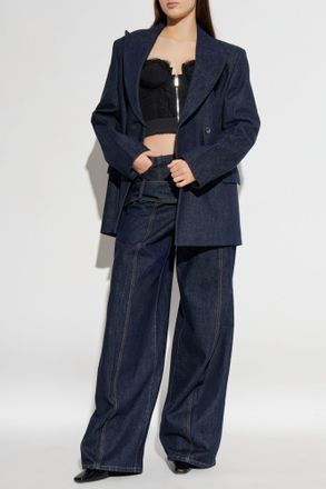 Sportmax Denim Blazer Ancella, Womens, Navy Blue