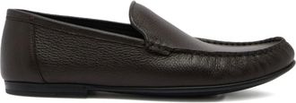 Bally Axony grained leather loafers - Brown