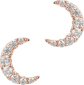 Autentica Crescent Moon Stud Earrings