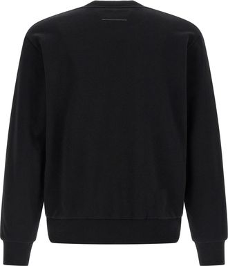 Maison Margiela Mens Black Cotton Sweatshirt Clothing