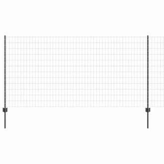 Berkfield Home Euro Fence with 22 U Posts Grey 1, 2x25 m Steel
