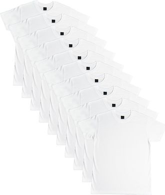 Generic Black and White Tshirts for Men and Women-Pack of 10 (UK, Alpha, XXL, Regular, Regular, White)