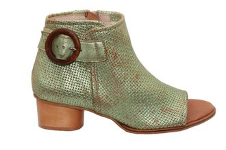 Eric Michael Womens Vienna Peep Toe Bootie In Green