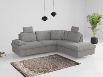 Sit&more Ecksofa »Moreno L-Form, B: 238 cm« mit Armteilverstellung, optional Bettfunktion