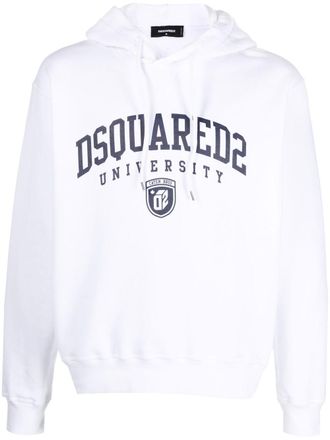Dsquared2 Felpa con stampa University - Bianco