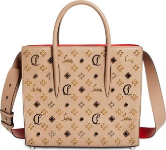 Christian Louboutin Medium Paloma Studded Leather Satchel in Roca/Multi at Nordstrom