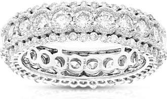 Vir Jewels 3.25 cttw Lab Grown Diamond Eternity Ring Wedding Band in 14K White Gold For Women