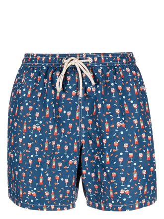 MC2 Saint Barth Costume da bagno con stampa grafica - Blu