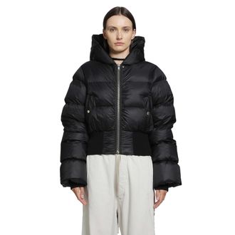 Rick Owens Tower Cinched Hooded Jacket