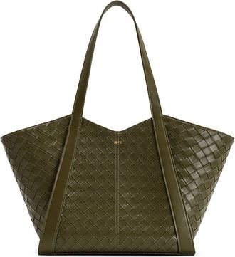 JW PEI Large Kiana Woven Tote in Dark Olive at Nordstrom
