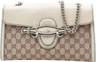 Gucci Pre-owned Shoulder Bags, female, Beige, Size: ONE SIZE Pre-owned The Emily Shoulder Bag