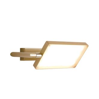 Luce-Ambiente-Design Aplique Led Book en Aluminio Oro Con Difusor Orientable 18w 3200k