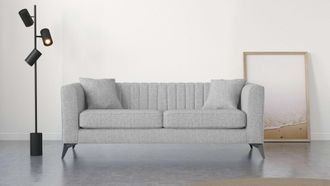 HOME AFFAIRE 3-Sitzer »MATTHEW elegantes Designsofa, Masse B/T/H: 201/86/74 cm« feine Steppung im Rückenbereich, lose Sitzkissen, incl. Zierkissen