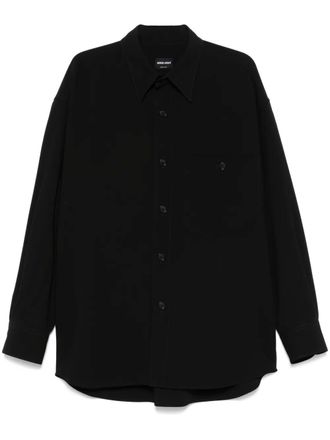 Giorgio Armani virgin-wool shirt - men - Virgin Wool - L - Black