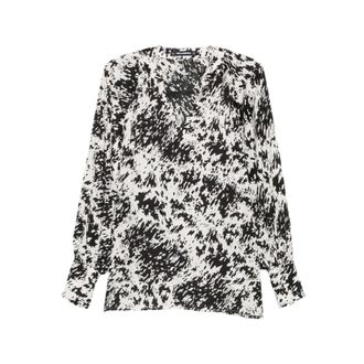 Karl Lagerfeld Blusa voluminosa stampata - - Blouses & Shirts - Donna - Nero - XL