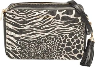 Michael Kors Pre-owned Cross Body Bags, female, Multicolor, Size: ONE SIZE Pre-owned Printed Faux Leather Crossbody Bag
