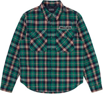 Billionaire Boys Club Gewatteerd Geruit Overhemd - Heren - Zomerjassen - Groen - XS - Katoen - Jassen