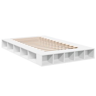 Berkfield Home Durable Bed Frame without Mattress White 120x200 cm | Size: Small Double
