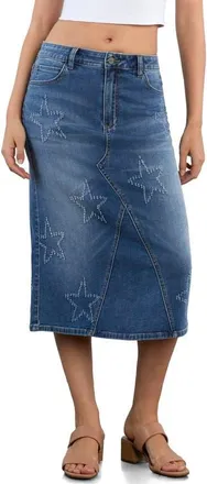 HINT OF BLU Star Denim Skirt in Fresh Denim at Nordstrom, Size 34