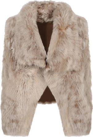 Yves Salomon Dames, Jassen, Beige, Maat: S Leer