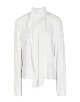 8 by YOOX VISCOSE TIE-NECK BOW BLOUSE