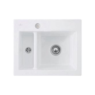 Villeroy & Boch V&b Einbausp&uuml;le Subway Xm Flat 585x475mm Exzenterbet&auml;tigung Stone White